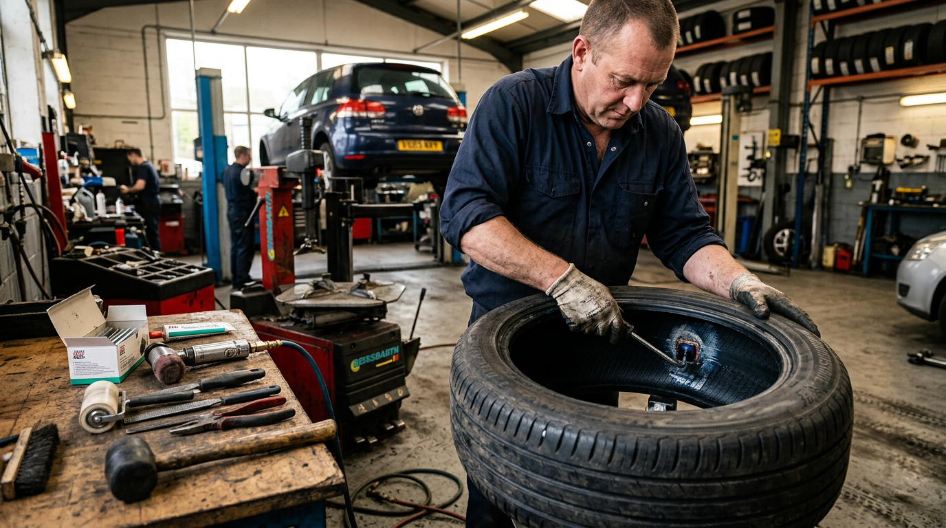 can tyre puncture repaired? (british standard rules) Mobile Tyre Fitters London
